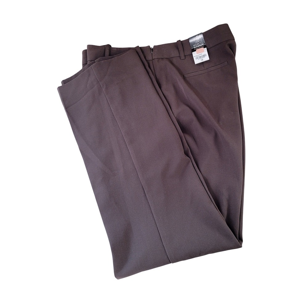 east5th Dress Pants Womens 18 Secretly Slender Brown Tummy Control Workwear